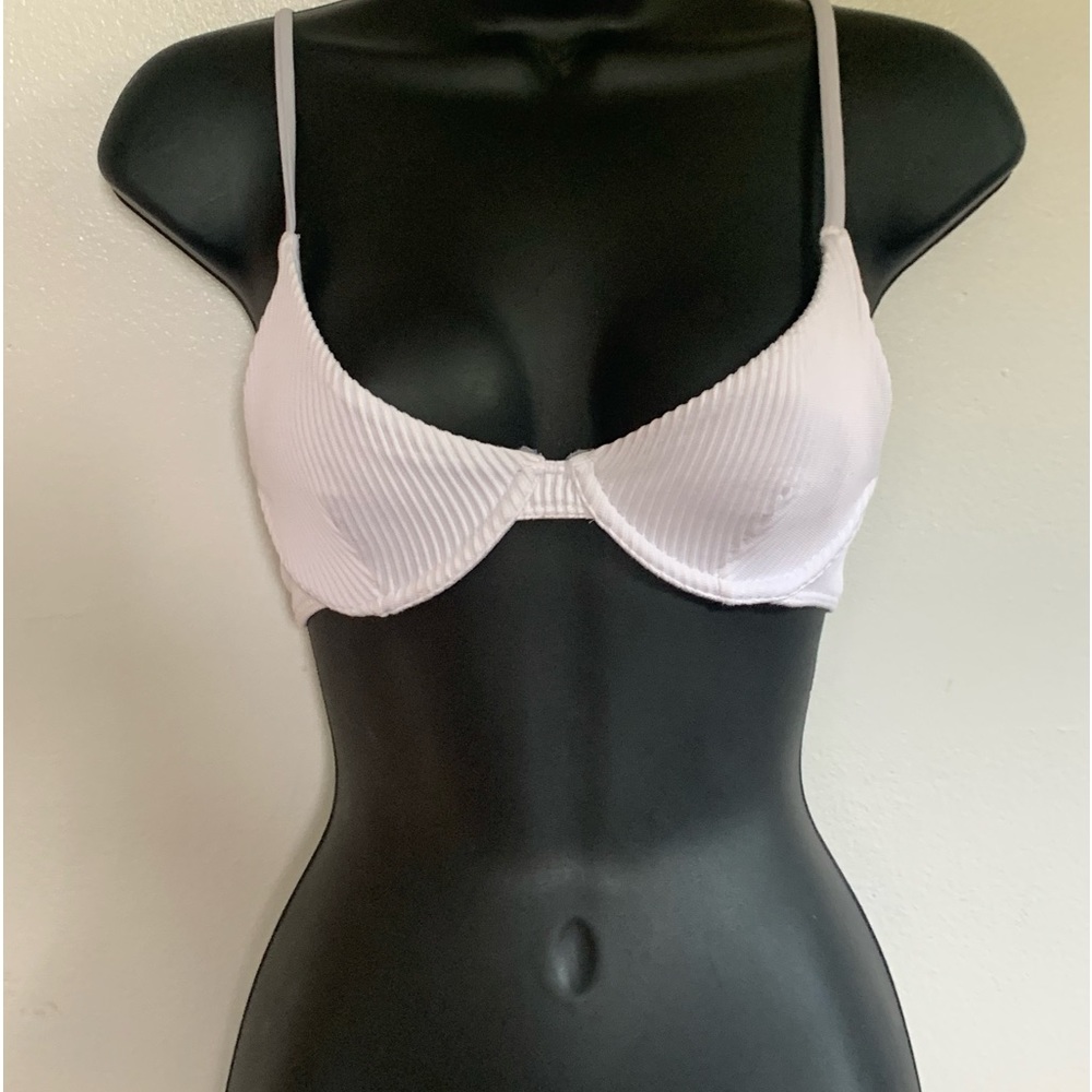 White Hollister swim top